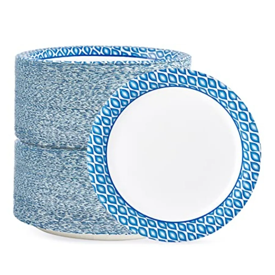 8.375 Inch Disposable Paper Plates, Soak and Cut Proof Printed Paper Plates for Daily Use, Holiday for Family Gatherings, Parti
8.375 Inch Disposable Paper Plates, Soak and Cut Proof Printed Paper Plates for Daily Use, Holiday for Family Gatherings, Parti
