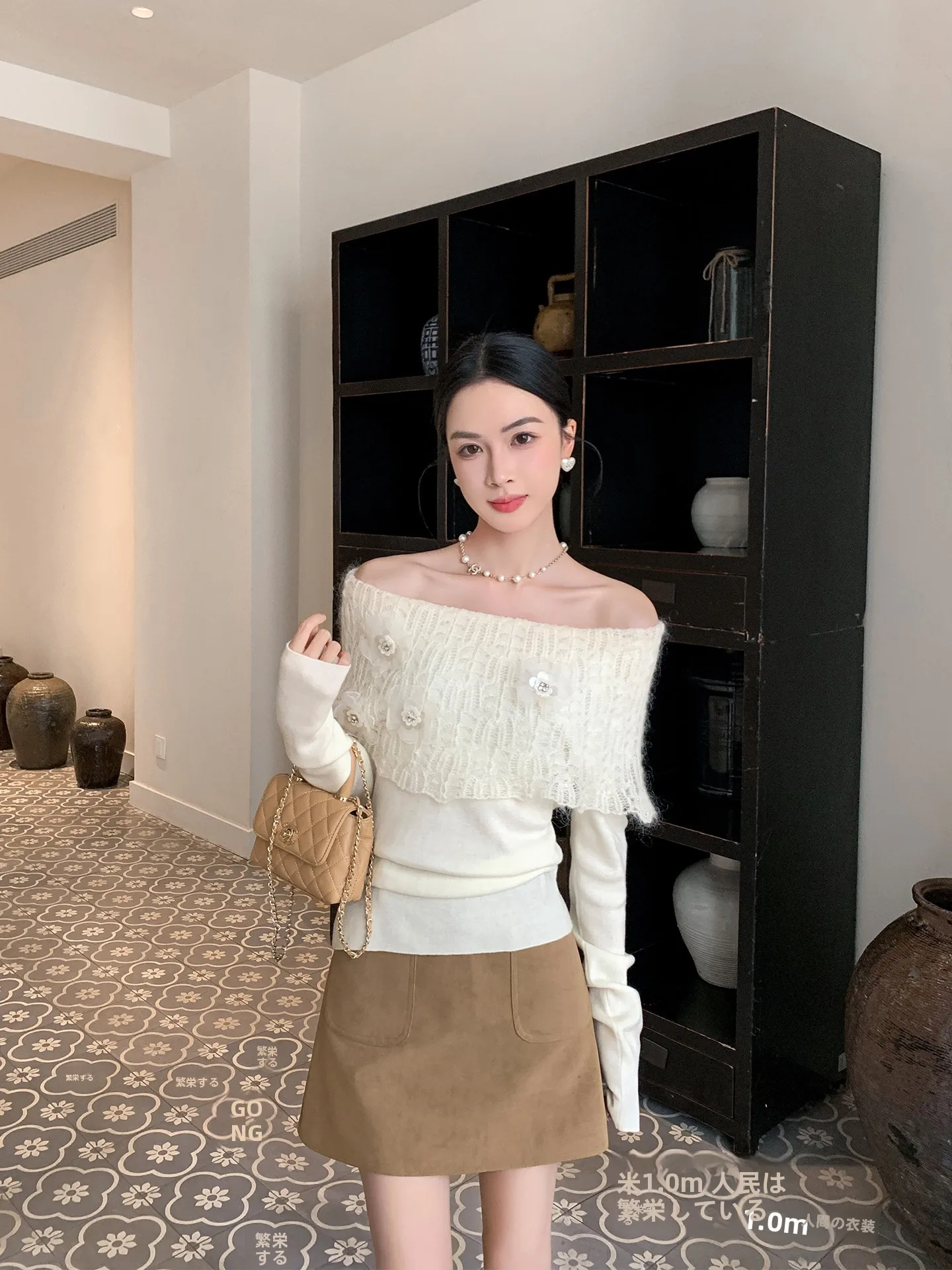 Binguo Women's Knitted Sweater Shoulder Bared One-Shoulder Spring Autumn Style Felted Wool Blend Long Sleeve Regular Fit
Binguo Women's Knitted Sweater Shoulder Bared One-Shoulder Spring Autumn Style Felted Wool Blend Long Sleeve Regular Fit