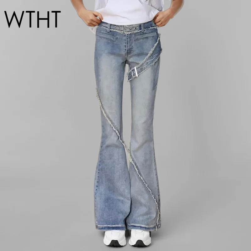 WTHT Fashion Women's Spliced Plush Edge Belt Design Flare Jeans 2025 Spring Trendy High Waist Denim Pants Female 1LS1226
WTHT Fashion Women's Spliced Plush Edge Belt Design Flare Jeans 2025 Spring Trendy High Waist Denim Pants Female 1LS1226
