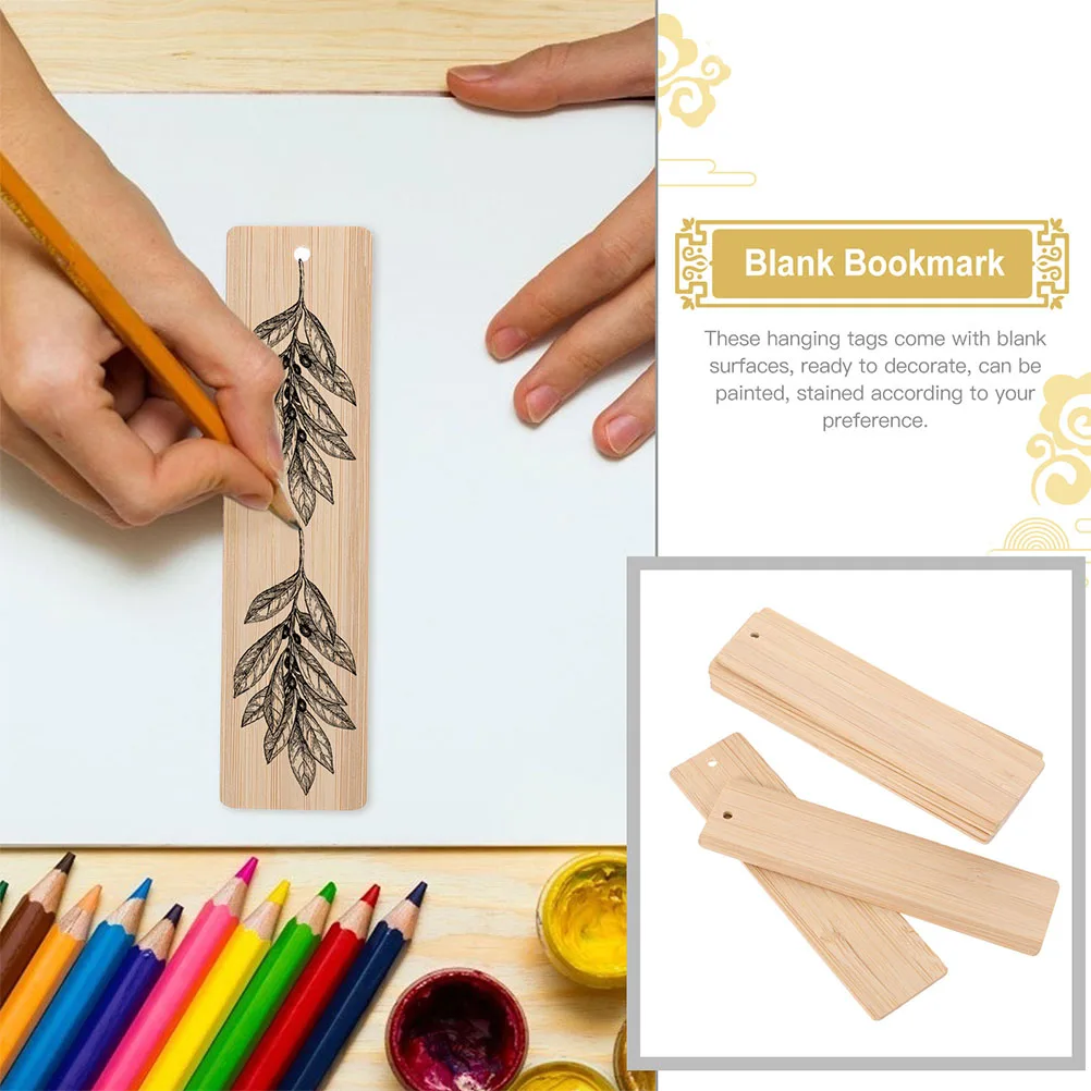 24pcs Bamboo Bookmarks 12cmx3cmx02cm DIY Craft Tags Stylish Practical Blank Ornaments For Party Christmas Student Supplies 
24pcs Bamboo Bookmarks 12cmx3cmx02cm DIY Craft Tags Stylish Practical Blank Ornaments For Party Christmas Student Supplies