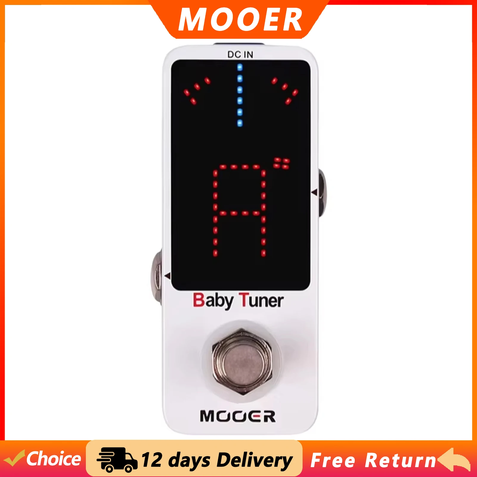 MOOER Baby Tuner Guitar High Precision Chromatic Tuner Pedal with LED Guitar Effect Pedal Electric Guiar Parts & Accessories
MOOER Baby Tuner Guitar High Precision Chromatic Tuner Pedal with LED Guitar Effect Pedal Electric Guiar Parts & Accessories