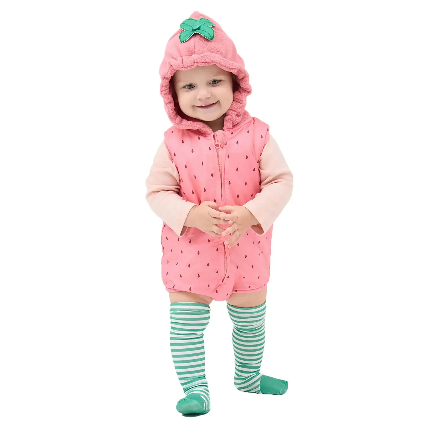 Umorden Hooded Strawberry Costume for Baby Girls 0-6M 6-9M 9-12M 12-18M 2pcs/set With Stockings
Umorden Hooded Strawberry Costume for Baby Girls 0-6M 6-9M 9-12M 12-18M 2pcs/set With Stockings