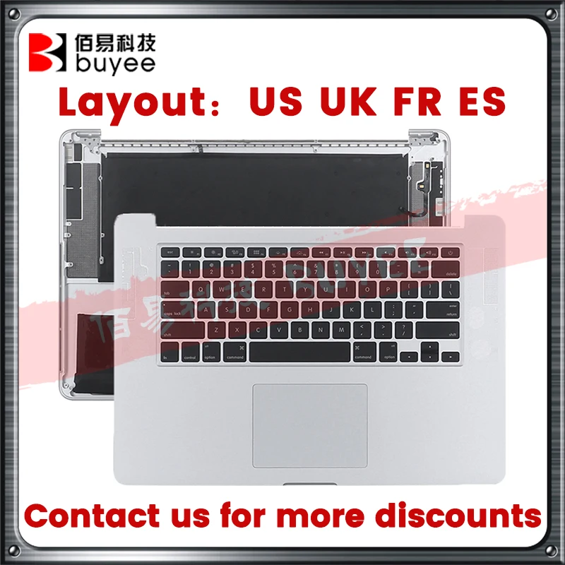 Original A1398 Topcase For Macbook Pro Retina 15'' A1398 Top Case US UK FR ES Keyboard Backlit+Trackpad+Battery Assembly 2013 14
Original A1398 Topcase For Macbook Pro Retina 15'' A1398 Top Case US UK FR ES Keyboard Backlit+Trackpad+Battery Assembly 2013 14