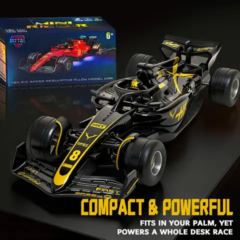 Mini RC Car Toy - 1:64 Scale Model, Button Controls, Battery Powered (Batteries Not Included) - Perfect Christmas or Halloween G