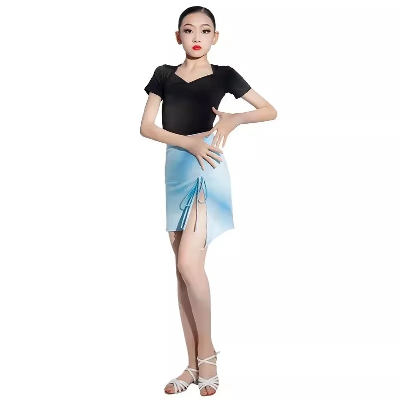 Latin Dance Clothing New Spring And Summer Separate Training Dress Short Sleeve Girls Latin Dance Dress for Children
Latin Dance Clothing New Spring And Summer Separate Training Dress Short Sleeve Girls Latin Dance Dress for Children