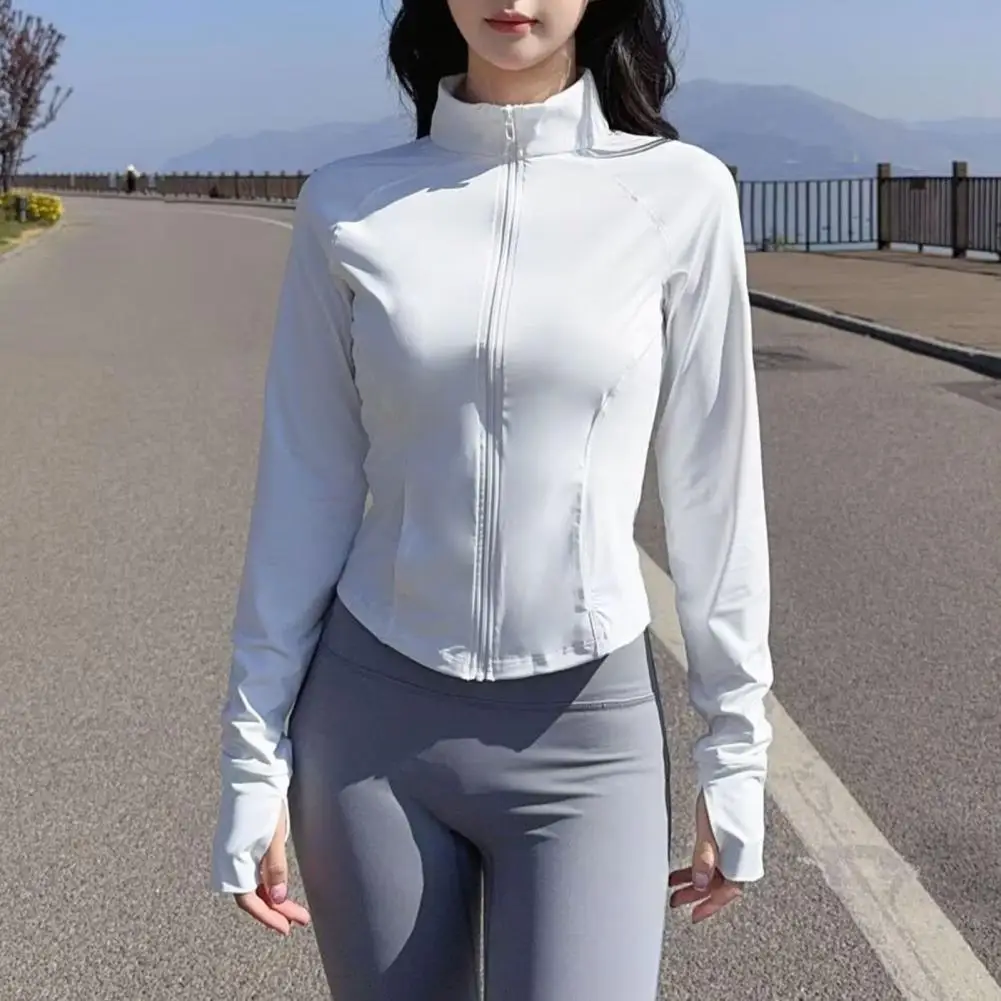 Women's Athletic Sun Protection Jacket Long Sleeve Full Zip Stand Collar Jacket Lightweight Breathable Outdoor Hiking Shirts
Women's Athletic Sun Protection Jacket Long Sleeve Full Zip Stand Collar Jacket Lightweight Breathable Outdoor Hiking Shirts