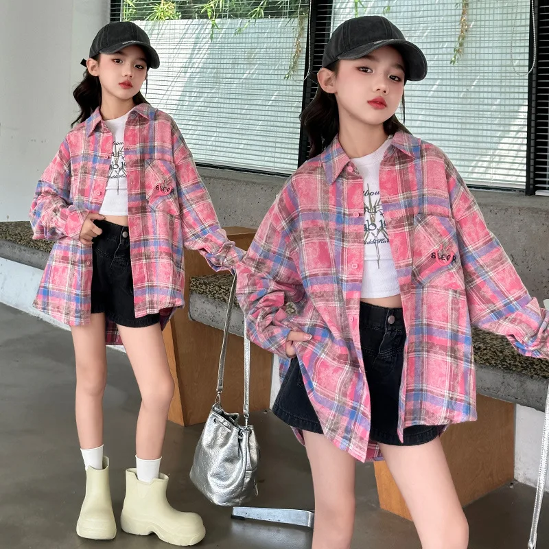 2025 spring Autumn Children clothes Girls Casual Retro Lapel Shirt Long Sleeves plaid Tops Blouses checked Shirts 4 8 10 12 year
2025 spring Autumn Children clothes Girls Casual Retro Lapel Shirt Long Sleeves plaid Tops Blouses checked Shirts 4 8 10 12 year