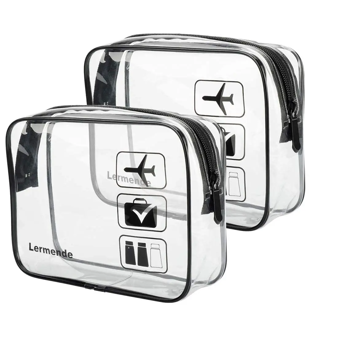 2 Pack Clear Toiletry Bag TSA Approved Quart Size Travel Bag Carry On Airline Compliant Cosmetic Bag for Women Men Black
2 Pack Clear Toiletry Bag TSA Approved Quart Size Travel Bag Carry On Airline Compliant Cosmetic Bag for Women Men Black