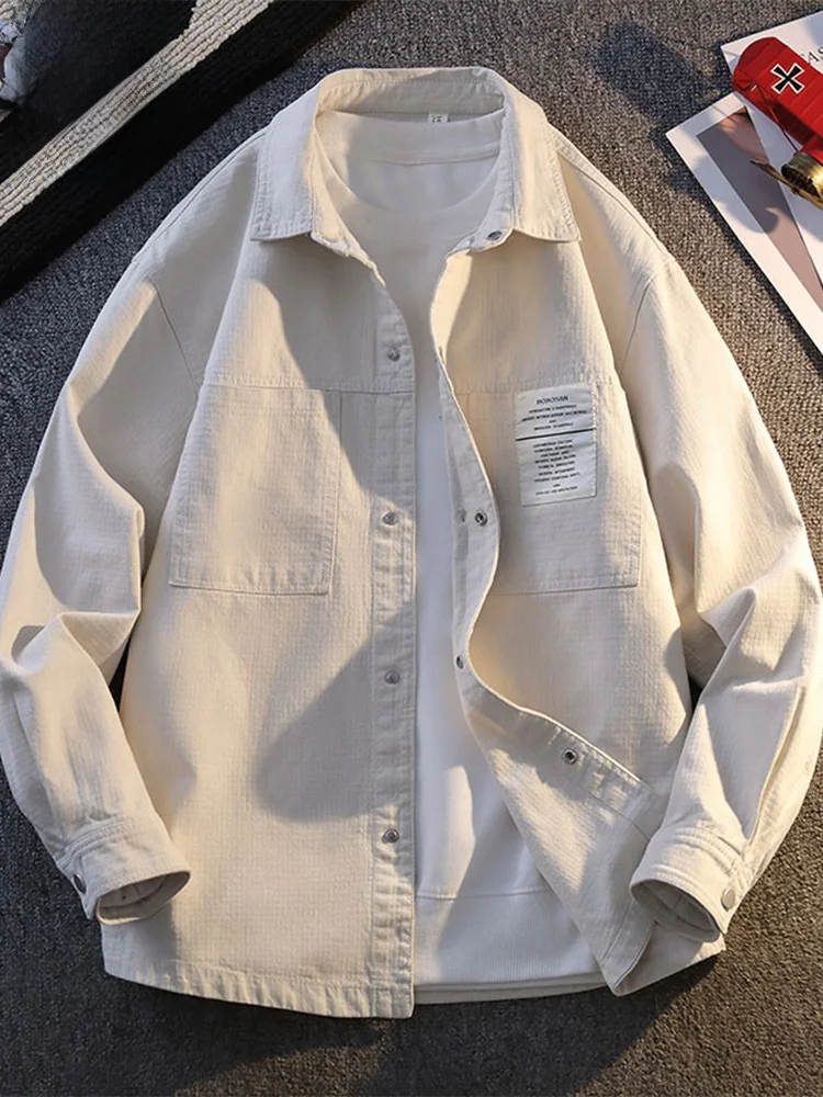 Loose irt Sle Workwear Jaet Men's Spring Autumn Faion Ci Cotton 00% Texture Sensation TUCANO New 2025 Model 
Loose irt Sle Workwear Jaet Men's Spring Autumn Faion Ci Cotton 00% Texture Sensation TUCANO New 2025 Model