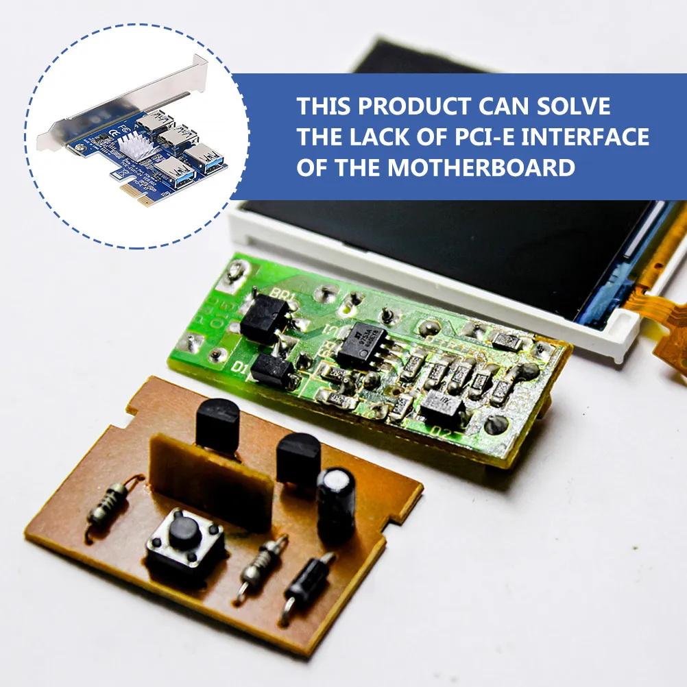 Удлинитель PCI-E: адаптер-райзер PCIe на 4 порта USB 3.0 с позолоченными контактами, несколькими конденсаторами и стабильным питанием
Удлинитель PCI-E: адаптер-райзер PCIe на 4 порта USB 3.0 с позолоченными контактами, несколькими конденсаторами и стабильным питанием