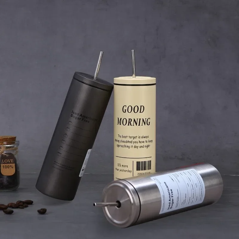 Coffee Cup Thermos Cup Stainless Steel Double-layer Vacuum Thermos Cup with Straw Portable Car Coffee Cup Office Water Cup
Coffee Cup Thermos Cup Stainless Steel Double-layer Vacuum Thermos Cup with Straw Portable Car Coffee Cup Office Water Cup