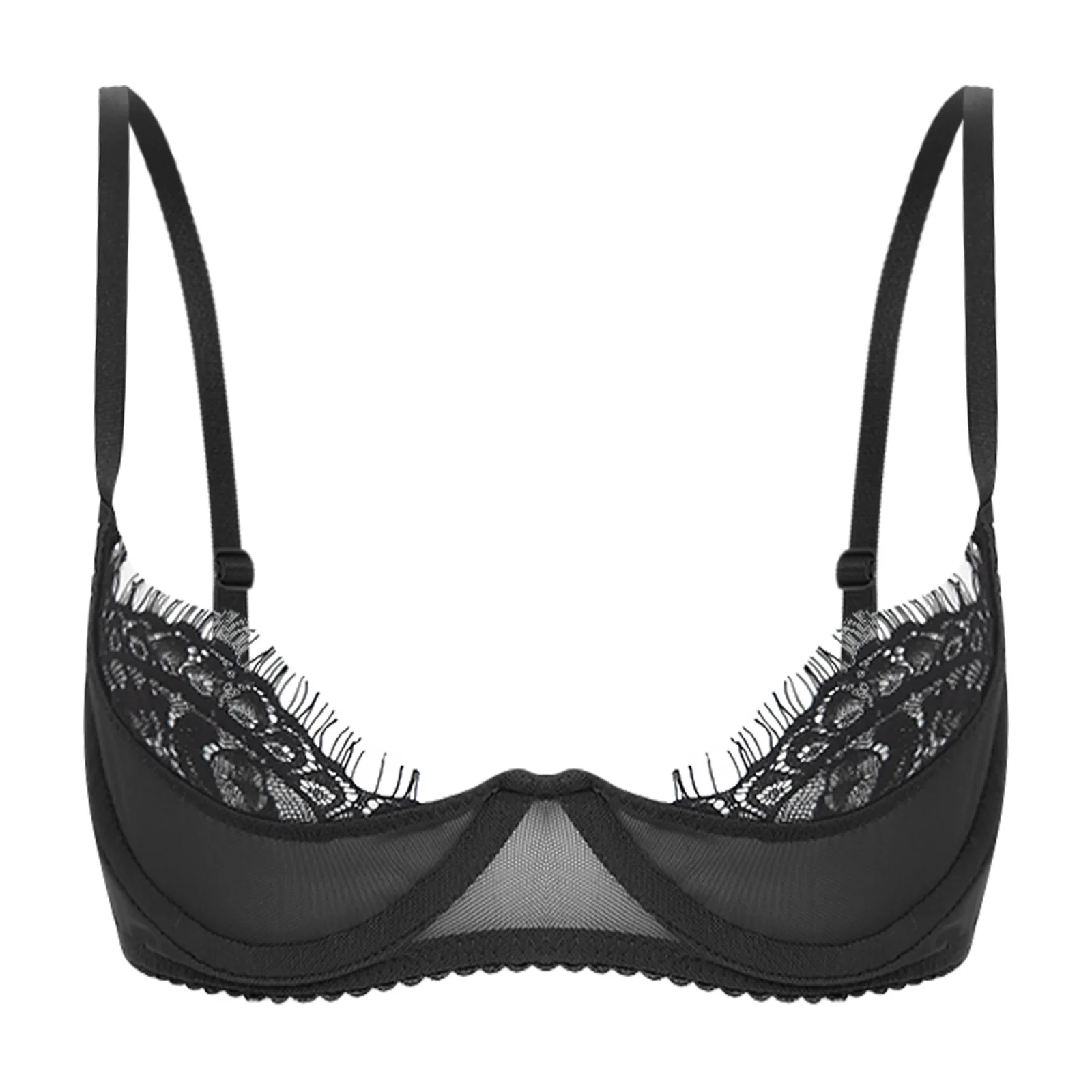 Women Sexy Low Cut Lace Bra Lingerie Eyelash Lace Trim Push-up Brassier Tops Adjustable Shoulder Straps Everyday Dail Wear Bras
Women Sexy Low Cut Lace Bra Lingerie Eyelash Lace Trim Push-up Brassier Tops Adjustable Shoulder Straps Everyday Dail Wear Bras