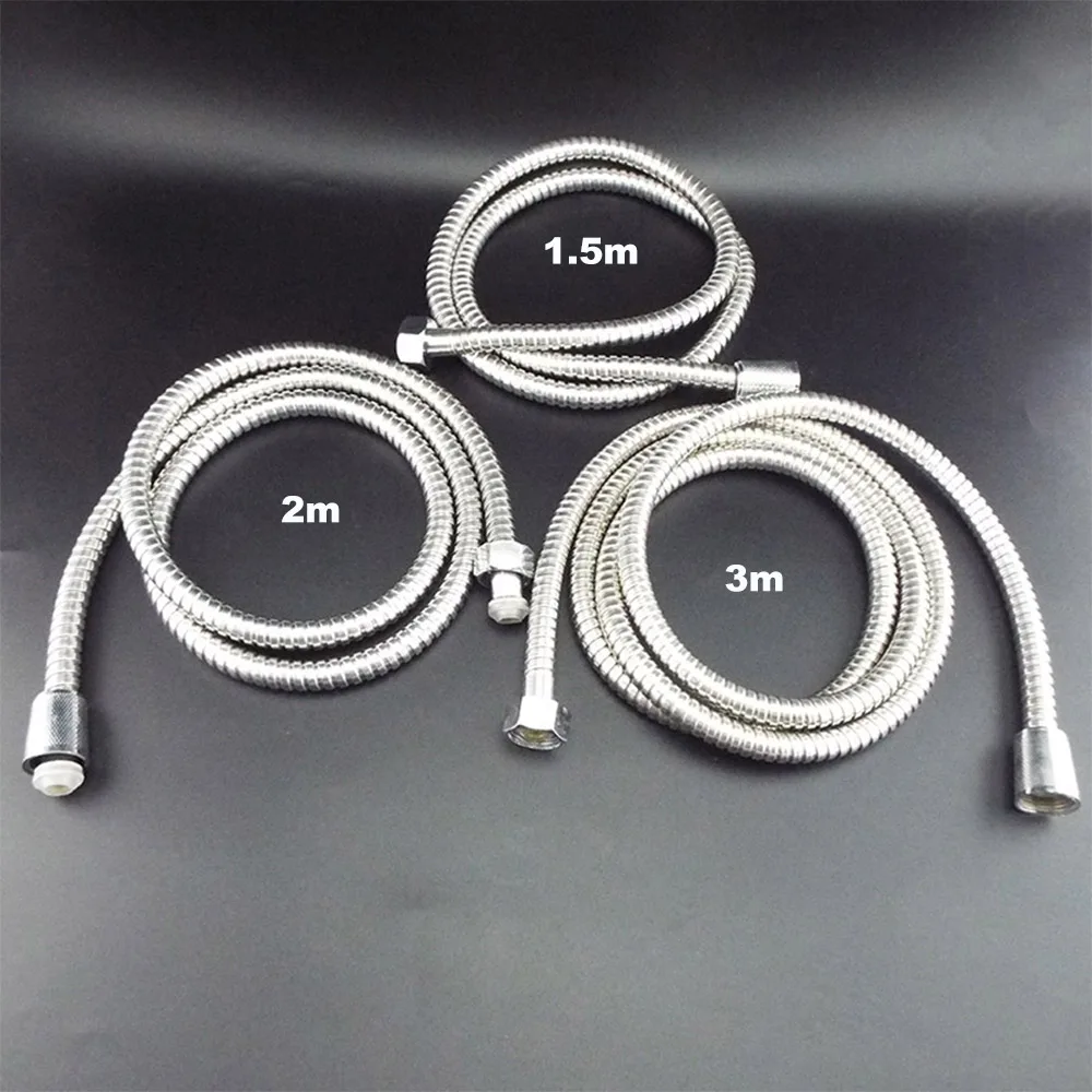 Flexible Shower Hose Tube 1.5/2/3m Long for Home Bathroom Shower Water Hose Extension Plumbing Pipe Pulling Stainless Steel
Flexible Shower Hose Tube 1.5/2/3m Long for Home Bathroom Shower Water Hose Extension Plumbing Pipe Pulling Stainless Steel