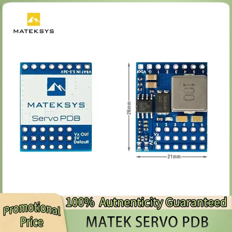 MATEK SERVO PDB with BEC 5.5-36V TO 5-8.2V BEC Voltage Power Module 5V/6V/ 7.2V/8.2V Servo Distribution Board for FPV RC Drone
MATEK SERVO PDB with BEC 5.5-36V TO 5-8.2V BEC Voltage Power Module 5V/6V/ 7.2V/8.2V Servo Distribution Board for FPV RC Drone