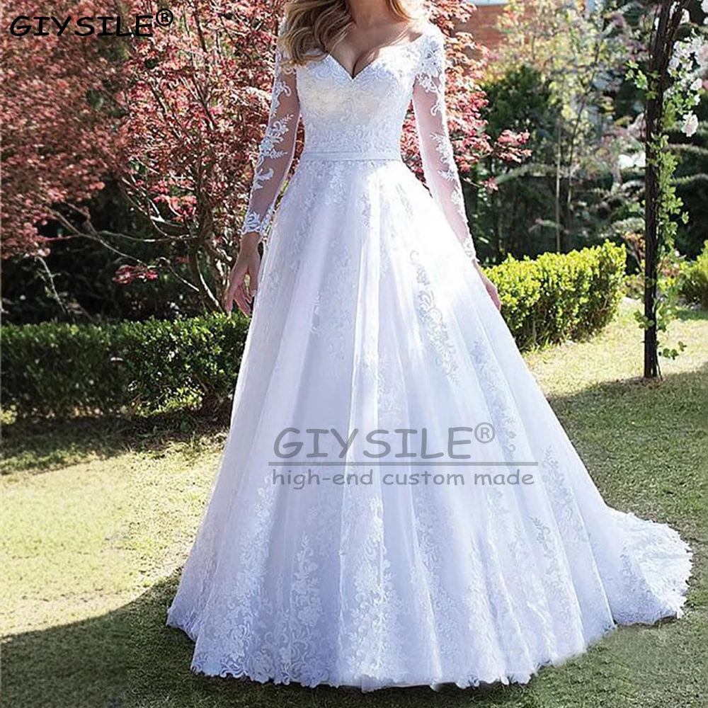 GIYSILE Customized Wedding Dress for Women Luxury 2025 A Line New Summer Full Sleeve Applique Bridal Gown Vestidos De Novia Boda
GIYSILE Customized Wedding Dress for Women Luxury 2025 A Line New Summer Full Sleeve Applique Bridal Gown Vestidos De Novia Boda