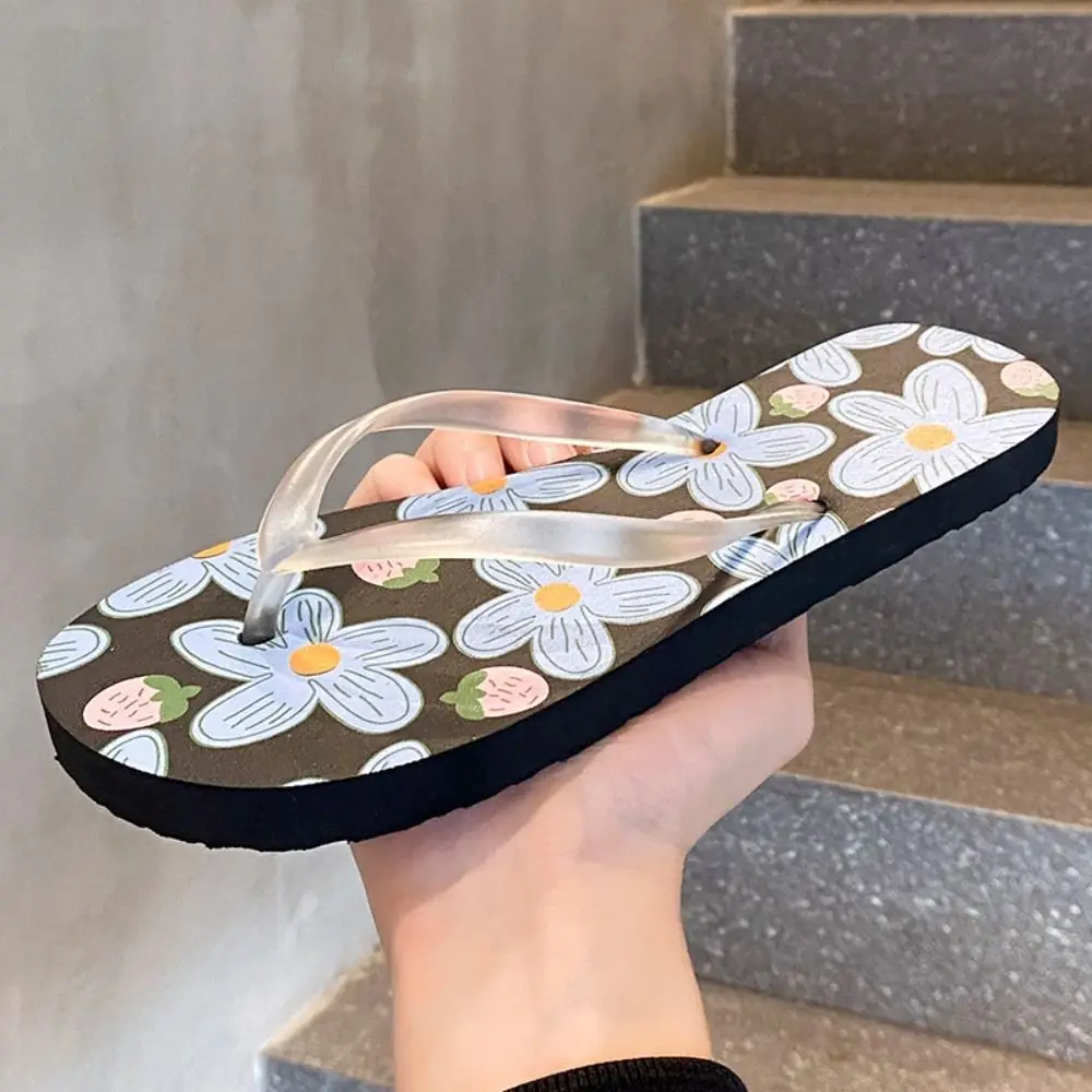 Soft Transparent Flat Soled Slippers Anti Slip Clip Toe Flower Flip Flops Beachwear PVC Slides Sandals Bathroom
Soft Transparent Flat Soled Slippers Anti Slip Clip Toe Flower Flip Flops Beachwear PVC Slides Sandals Bathroom