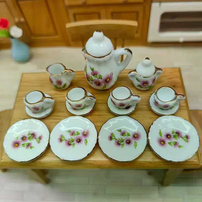 15Pcs Desk Top Mini Doll House Accessories Ceramic 7 Styles China Tea Cup Pocket Tea Set For Dollhouse Decor Kids Pretend Play
15Pcs Desk Top Mini Doll House Accessories Ceramic 7 Styles China Tea Cup Pocket Tea Set For Dollhouse Decor Kids Pretend Play