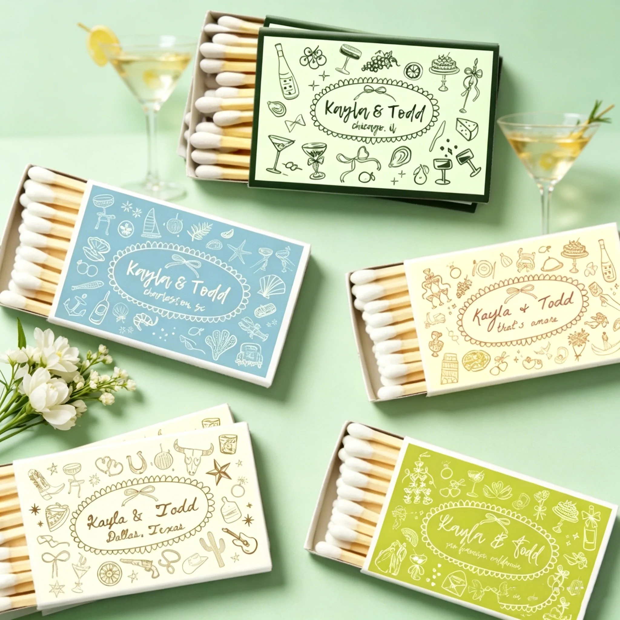 HAND DRAWN Personalized Matchboxes, Custom Wedding Favors, Custom Matches, Custom Wedding Matches, Vintage-Style, Hand Drawn
HAND DRAWN Personalized Matchboxes, Custom Wedding Favors, Custom Matches, Custom Wedding Matches, Vintage-Style, Hand Drawn