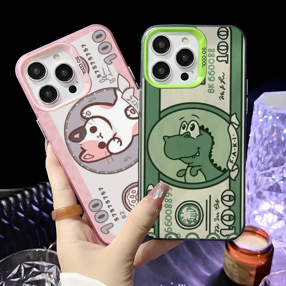 Cute Cartoon Money Phone Case For iPhone 16 15 14 13 12 11 Pro Max Pink Green Matte Laser Metallic Aurora Funda
Cute Cartoon Money Phone Case For iPhone 16 15 14 13 12 11 Pro Max Pink Green Matte Laser Metallic Aurora Funda
