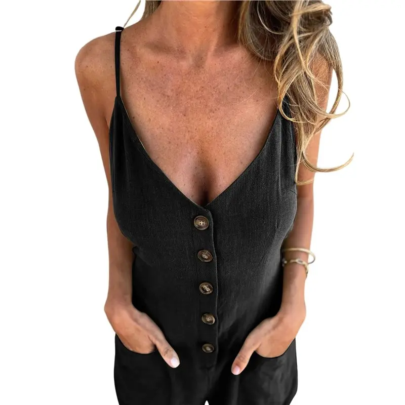 CYL-Women's Linen Overall Shorts Summer Beach Vacation Casual Sleeveless Jumpsuit With Pockets
CYL-Women's Linen Overall Shorts Summer Beach Vacation Casual Sleeveless Jumpsuit With Pockets