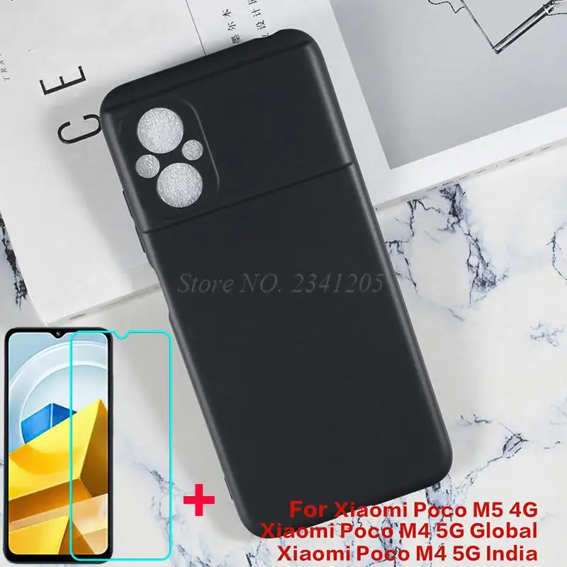2in1 Tempere Glass on Xiaomi Poco M5 4G Silicon Cover Protective Soft Black TPU Phone Bumper Case For Xiaomi Poco M4 5G Pelicula
2in1 Tempere Glass on Xiaomi Poco M5 4G Silicon Cover Protective Soft Black TPU Phone Bumper Case For Xiaomi Poco M4 5G Pelicula