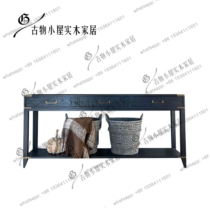 Retro simple desk desk/living room master bedroom makeup table display cabinet can be customized
Retro simple desk desk/living room master bedroom makeup table display cabinet can be customized