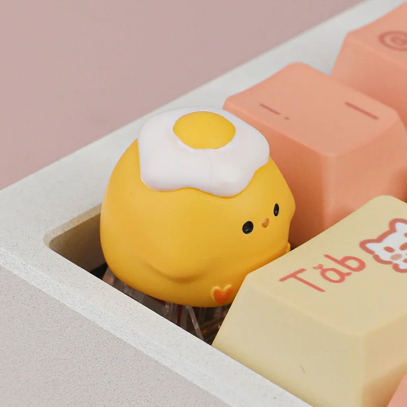 Resin poached egg chick keycap cross shaft mechanical keyboard keycap single cute keycap
Resin poached egg chick keycap cross shaft mechanical keyboard keycap single cute keycap