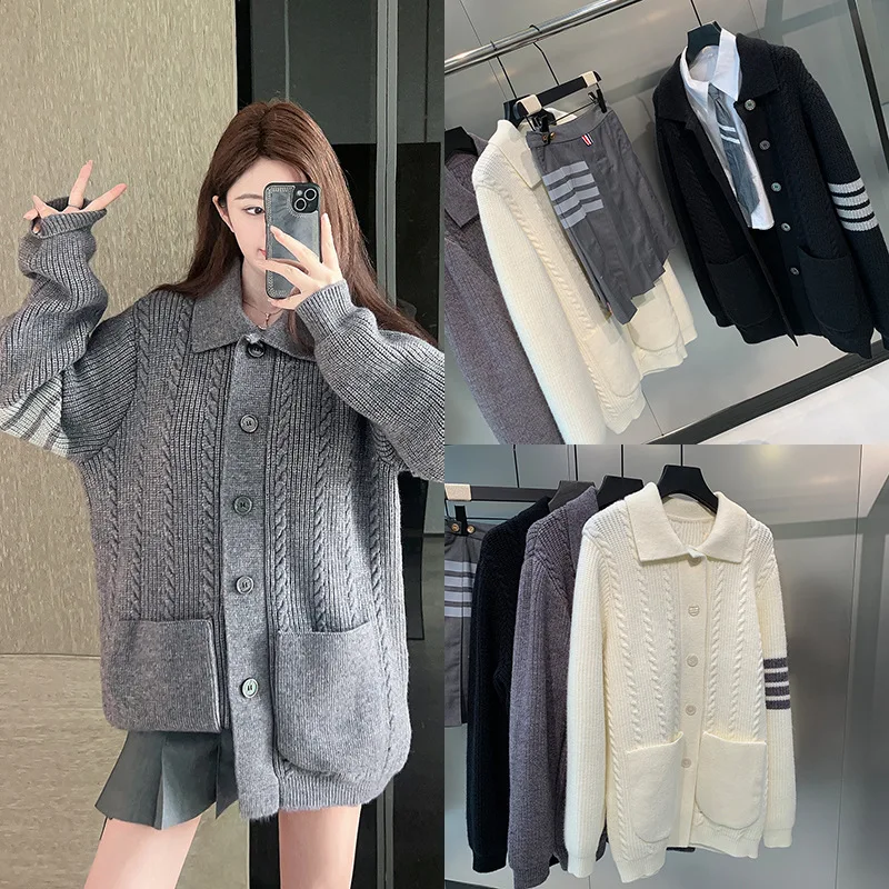 High-End Version Autumn Winter Knitted Open Cardigan Loose Casual Collar Twist Knitwear Long Sve Mid-Length Outerwear
High-End Version Autumn Winter Knitted Open Cardigan Loose Casual Collar Twist Knitwear Long Sve Mid-Length Outerwear