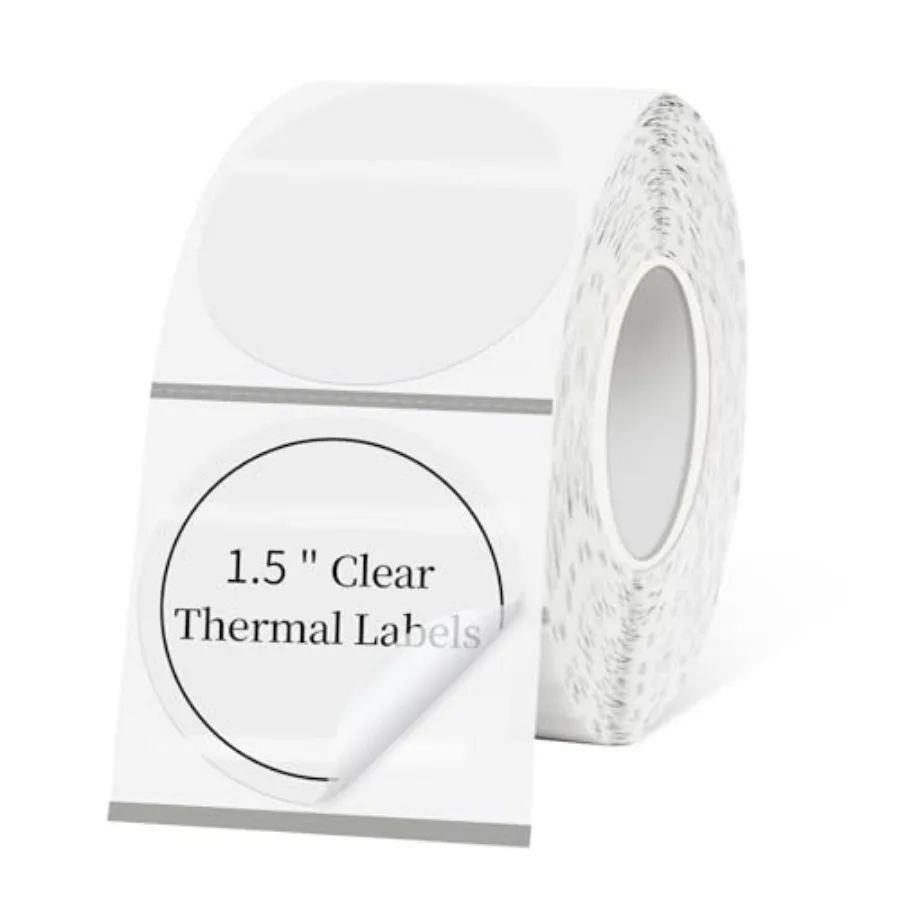 1.5" Transparent Thermal Label Stickers, Waterproof Thermal Printer Sticker Labels for Gift Wrapping, Self-Adhesive Name Price
1.5" Transparent Thermal Label Stickers, Waterproof Thermal Printer Sticker Labels for Gift Wrapping, Self-Adhesive Name Price