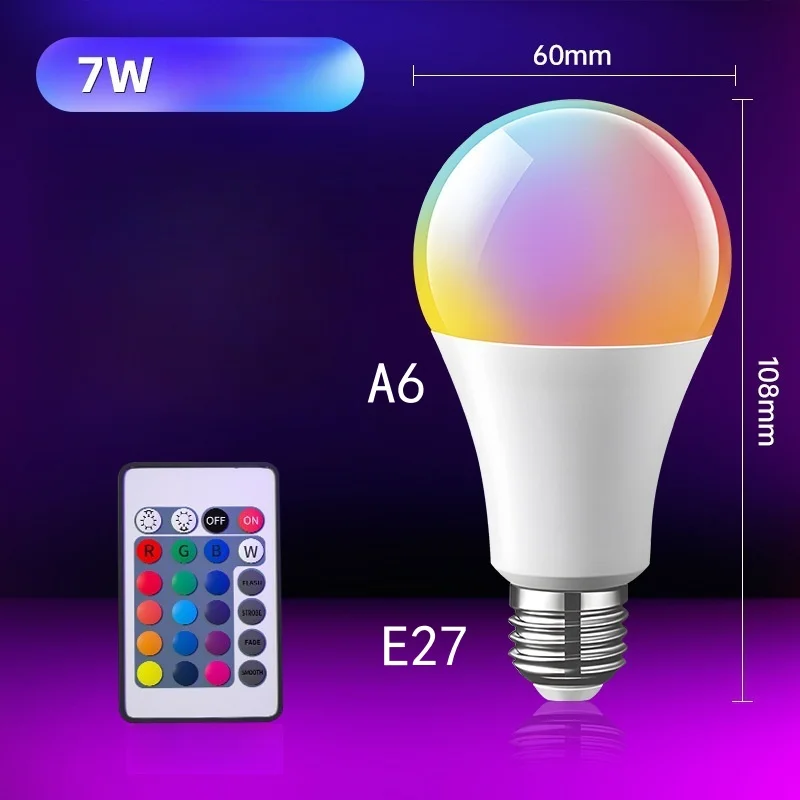 LED Light Bulbs AC 220V E27 RGB Bombillas LED Lamp IR Remote Control Changeable Colorful RGB White Ampoules Spotlight Led Bulb
LED Light Bulbs AC 220V E27 RGB Bombillas LED Lamp IR Remote Control Changeable Colorful RGB White Ampoules Spotlight Led Bulb