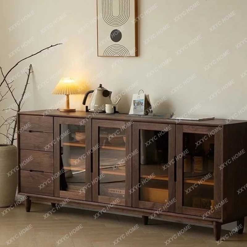 Q Living room dining side integrated glass display cabinet side cabinet multi-chest
Q Living room dining side integrated glass display cabinet side cabinet multi-chest