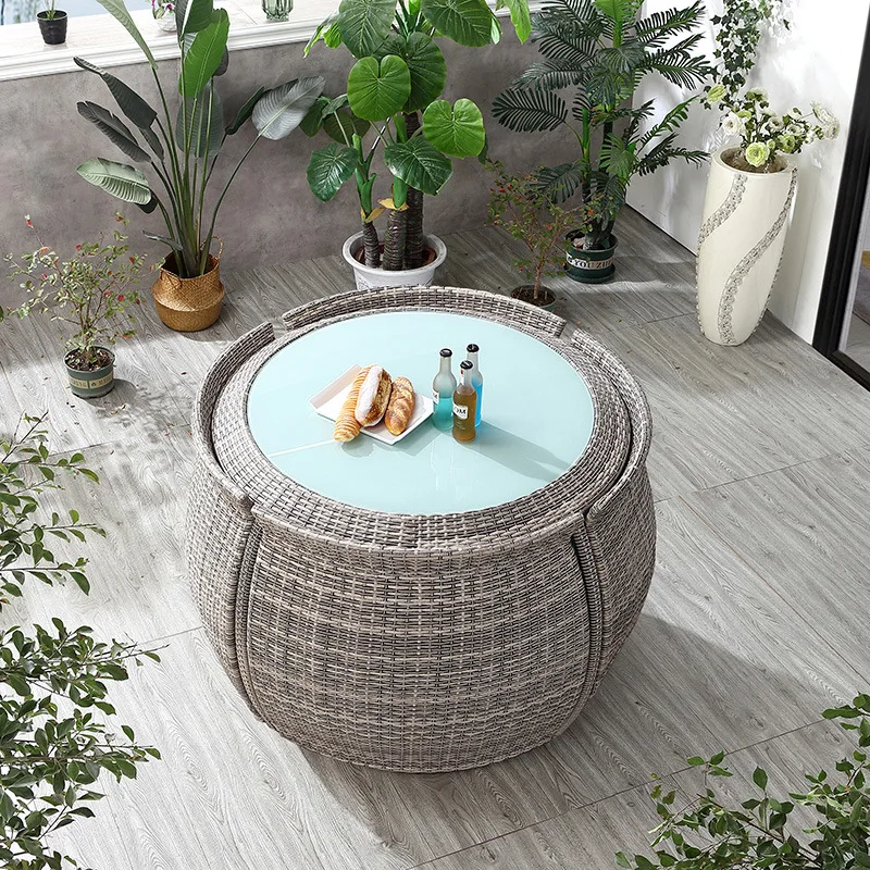Drop Shipping PE round Tables and chairs sets that can save space rattan wicker furniture poland
Drop Shipping PE round Tables and chairs sets that can save space rattan wicker furniture poland