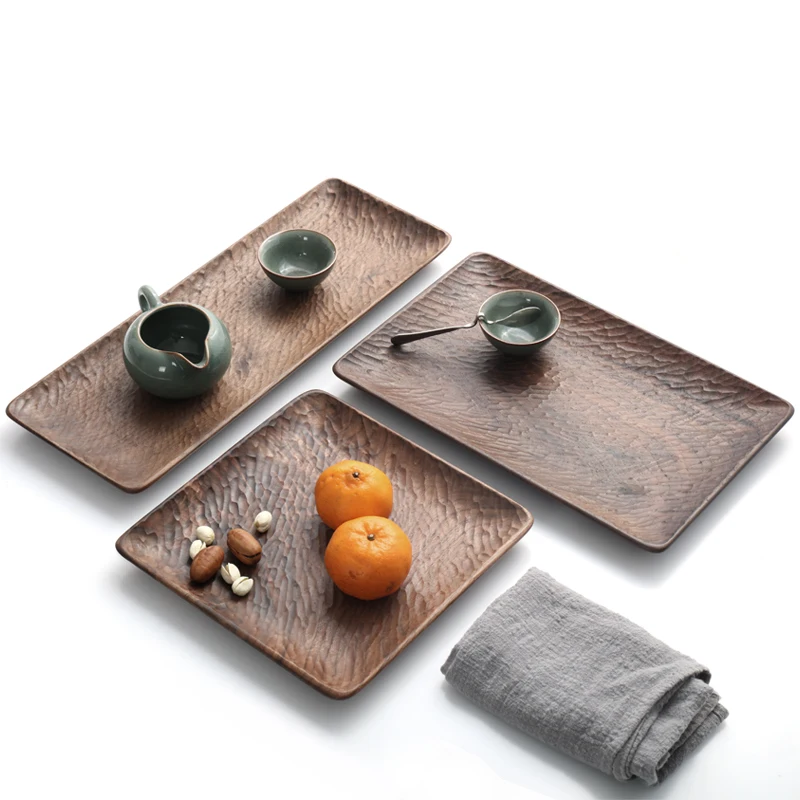 Handmade Rain Wood Japanese Style Black Walnut Creative Design Rectangular Tray Fruit Cake Dining Plate Tea Tray Pure Color
Handmade Rain Wood Japanese Style Black Walnut Creative Design Rectangular Tray Fruit Cake Dining Plate Tea Tray Pure Color