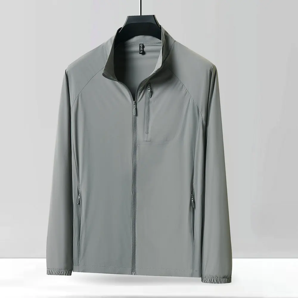 Men Breathable UV-Block Jacket Business Casual Sun Protection Cooling Fabric Coat Gray Navy Blue Lightweight Outerwear Summer
Men Breathable UV-Block Jacket Business Casual Sun Protection Cooling Fabric Coat Gray Navy Blue Lightweight Outerwear Summer