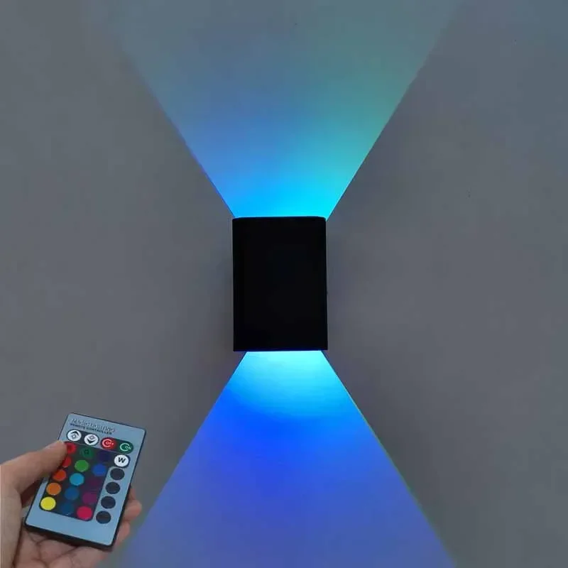 Modern Indoor RGB 5W LED Wall Lamp Up and Down Decorate Wall Sconce bedroom bedside colorful Wall Light With Remote Controller
Modern Indoor RGB 5W LED Wall Lamp Up and Down Decorate Wall Sconce bedroom bedside colorful Wall Light With Remote Controller