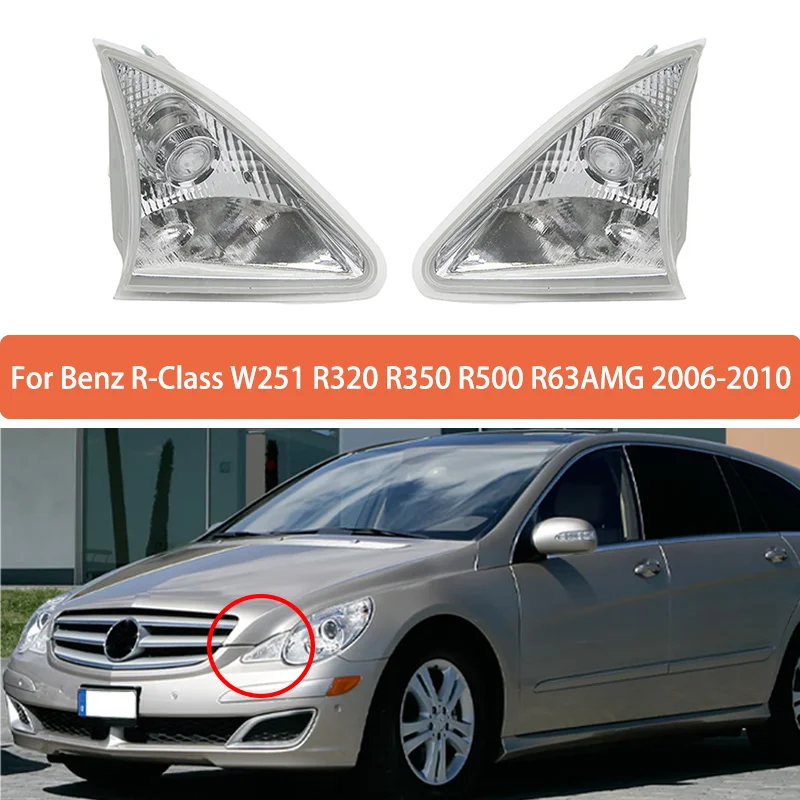 Front Triangle Headlights Side Lights For Benz R-Class W251 R320 R350 R500 R63 AMG 2006 2007 2008 2009 2010 Turn Signal Light