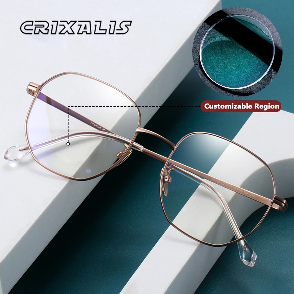 CRIXALIS Vintage Pure Titanium Prescription Custom Glasses Men Ultralight Polygon Eyeglasses Frames Optics Hyperopia Eyewear
CRIXALIS Vintage Pure Titanium Prescription Custom Glasses Men Ultralight Polygon Eyeglasses Frames Optics Hyperopia Eyewear