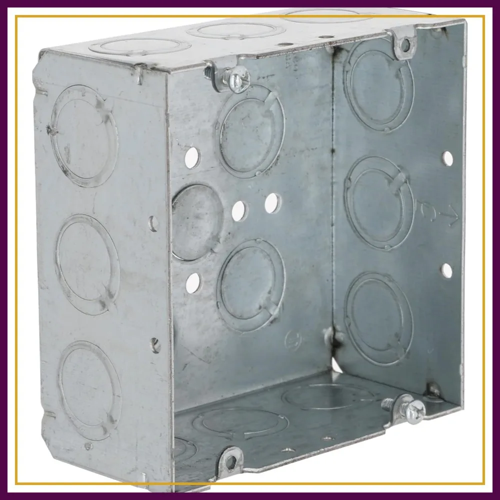 Welded Square Box 4-11/16 in. 2-1/8 in. Deep, 42 cu. in., 1/2 in. KO & Fifteen TKO's, Gray (20 Pack)
Welded Square Box 4-11/16 in. 2-1/8 in. Deep, 42 cu. in., 1/2 in. KO & Fifteen TKO's, Gray (20 Pack)