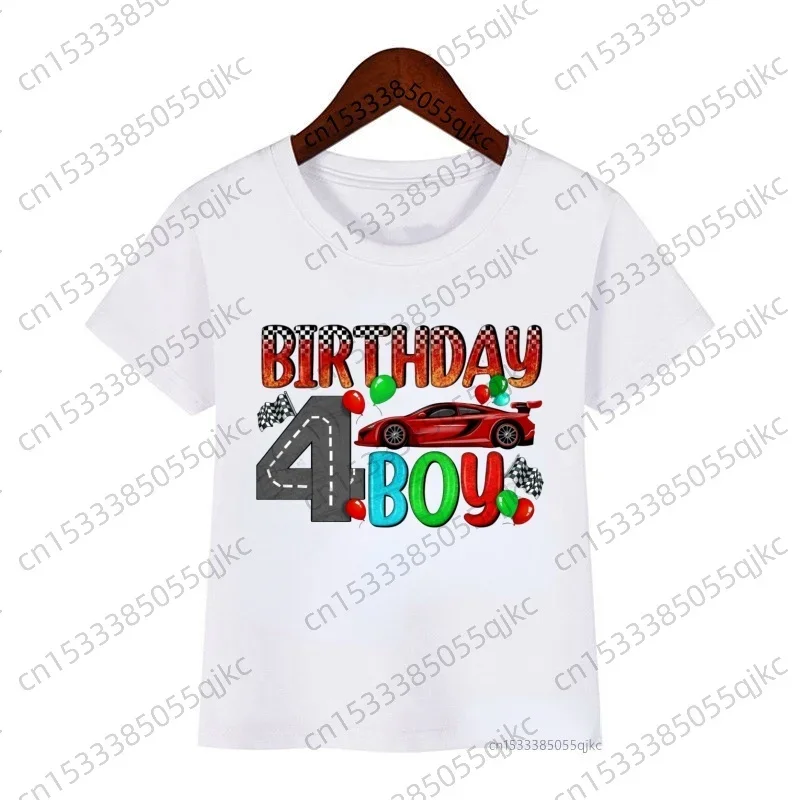 Birthday boy car short sleeved round neck T-shirt comfortable casual off-road street style boy short sleeved top
Birthday boy car short sleeved round neck T-shirt comfortable casual off-road street style boy short sleeved top