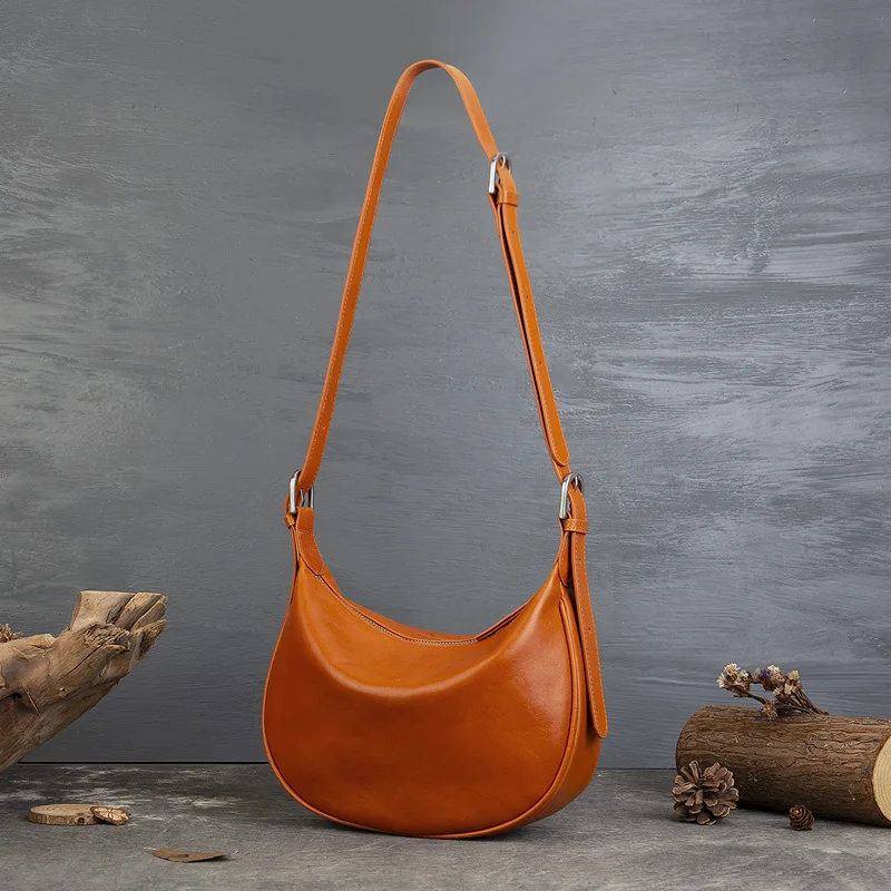 Crescent Crossbody Bag Women Stylish Daily Trendy Adjustable Strap Genuine Leather Cowhide Shoulder Purse
Crescent Crossbody Bag Women Stylish Daily Trendy Adjustable Strap Genuine Leather Cowhide Shoulder Purse