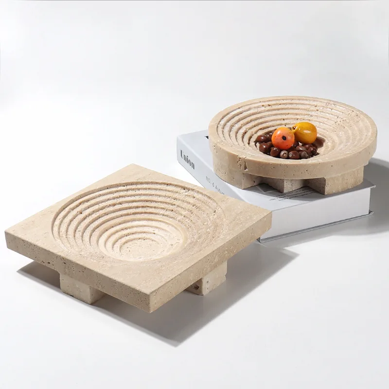 Modern Minimalist Travertine Tray Fruit Tray Creative Home Hotel Living Room Table Decoration Storage Trays
Modern Minimalist Travertine Tray Fruit Tray Creative Home Hotel Living Room Table Decoration Storage Trays