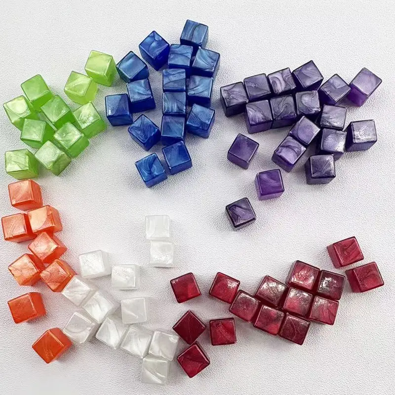 50Pcs/set Pearl Lines Square Corner Cube Colorful Plastic Chess Pieces Blank Dice Game Accessory 8mm
50Pcs/set Pearl Lines Square Corner Cube Colorful Plastic Chess Pieces Blank Dice Game Accessory 8mm