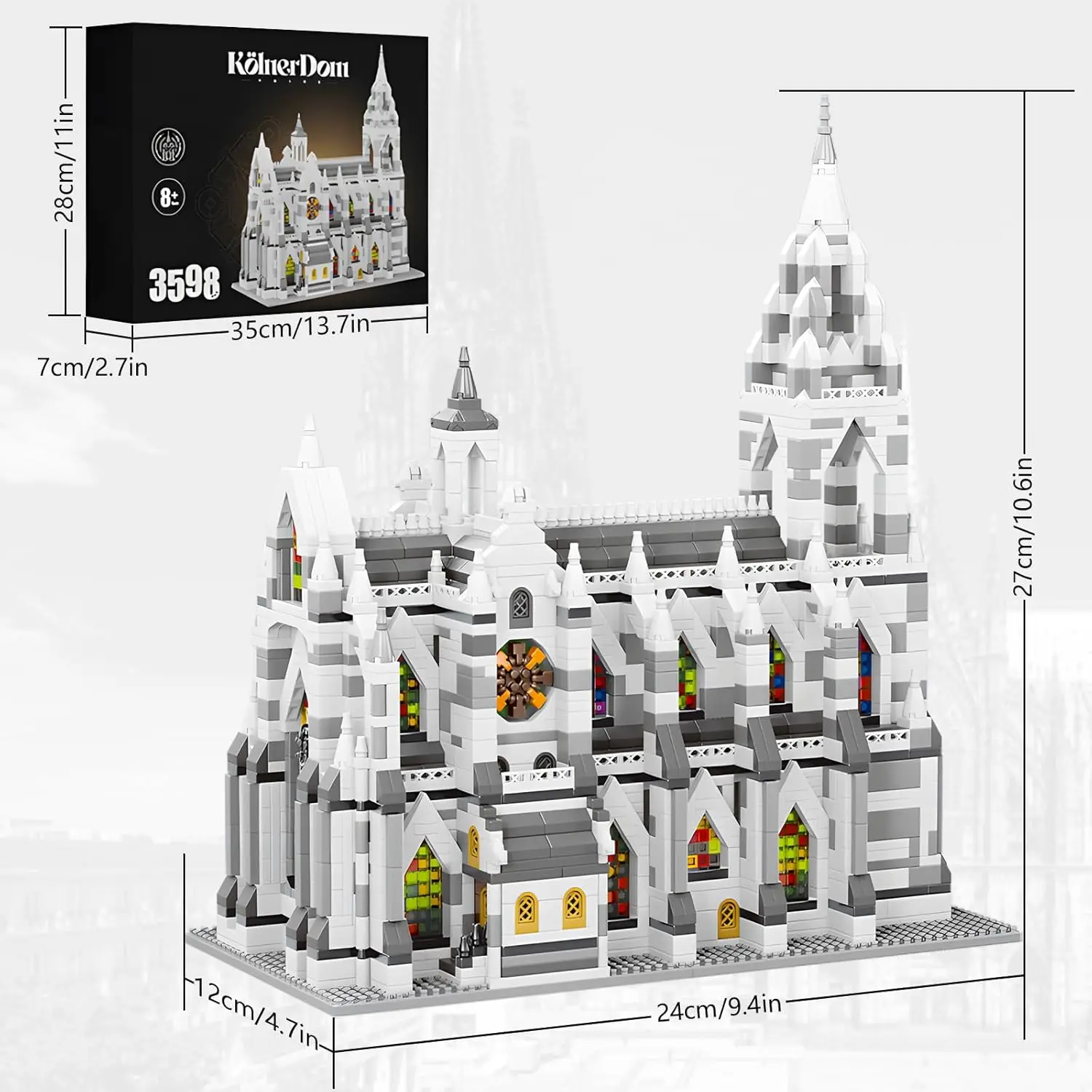 Miniature Building Blocks Cologne Cathedral Model Kit (3598 Pieces) Assembly Toy Ideal Gift
Miniature Building Blocks Cologne Cathedral Model Kit (3598 Pieces) Assembly Toy Ideal Gift
