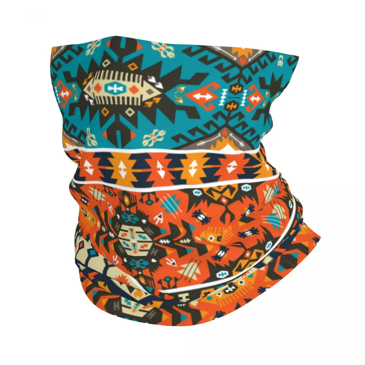 Colorful Pattern In Tribal Style Thin Bandana Neck Gaiter Wrap Scarf Headband Neck Cover
Colorful Pattern In Tribal Style Thin Bandana Neck Gaiter Wrap Scarf Headband Neck Cover