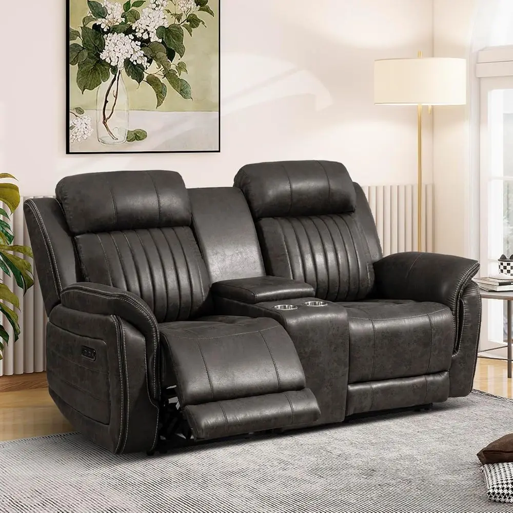 Zero Gravity Adjustable Reclining Loveseat with Power Recline, Dual Ports, Charcoal (Loveseat)
Zero Gravity Adjustable Reclining Loveseat with Power Recline, Dual Ports, Charcoal (Loveseat)
