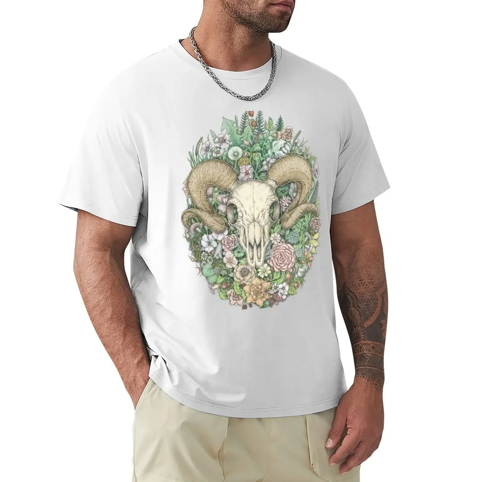 Life's Mystery: Ram Skull. Colored Version T-Shirt aesthetic clothes quick drying t-shirt summer tops Men's t shirts
Life's Mystery: Ram Skull. Colored Version T-Shirt aesthetic clothes quick drying t-shirt summer tops Men's t shirts