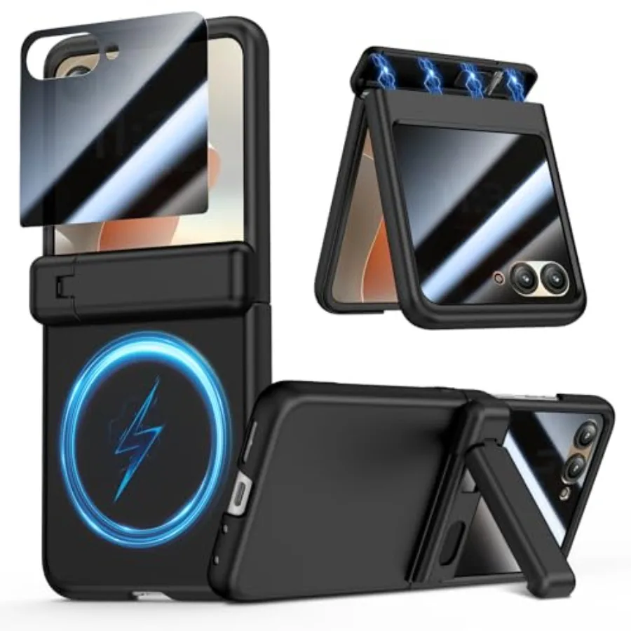 for Motorola Razr 2026/2025/2024 Case, Compatible with MagSafe, with Hinge Protection and Kickstand and Privacy Screen Protecto
for Motorola Razr 2026/2025/2024 Case, Compatible with MagSafe, with Hinge Protection and Kickstand and Privacy Screen Protecto