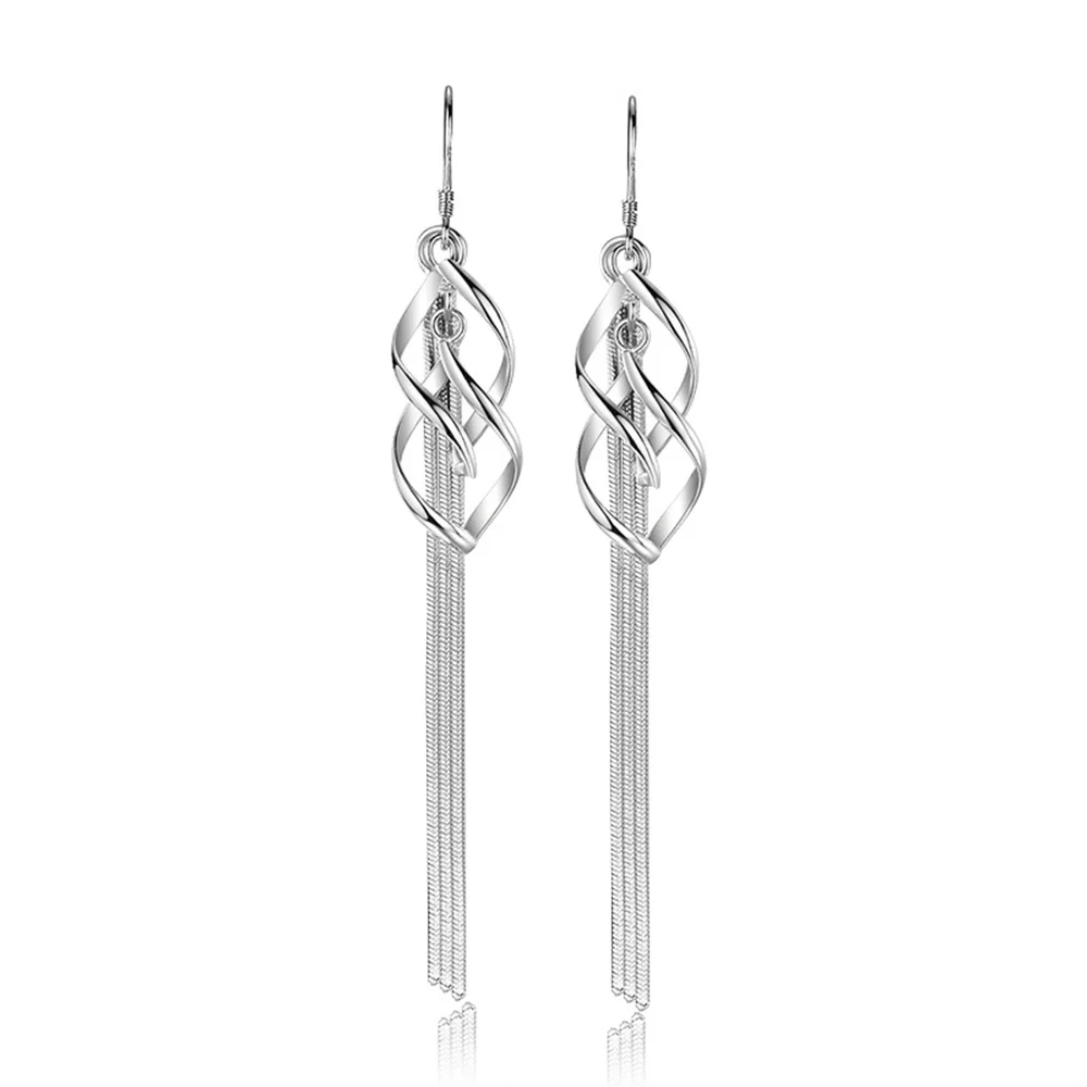 1 Pair Long Chain Tassel Twisted Drop Earrings for Women Girl Silver Color Light Lady Jewelry Birthday Gifts Wholesale
1 Pair Long Chain Tassel Twisted Drop Earrings for Women Girl Silver Color Light Lady Jewelry Birthday Gifts Wholesale