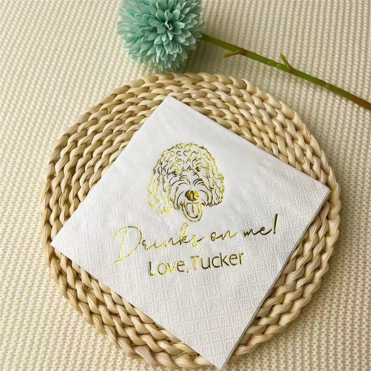 50 PCS Custom Pet Cocktail Napkins, Dog Wedding Napkins, Custom Pet Cocktail Napkins, Customized Pet Napkins, Custom Pet Gold Fo
50 PCS Custom Pet Cocktail Napkins, Dog Wedding Napkins, Custom Pet Cocktail Napkins, Customized Pet Napkins, Custom Pet Gold Fo