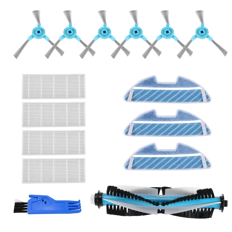 Accessory For Cecotec Conga 1490 Robot Vacuum Cleaner Spares Pack Of 1 Main Brush, 4 Hepa Filters, 6 Side Brushes, 3 Mop
Accessory For Cecotec Conga 1490 Robot Vacuum Cleaner Spares Pack Of 1 Main Brush, 4 Hepa Filters, 6 Side Brushes, 3 Mop
